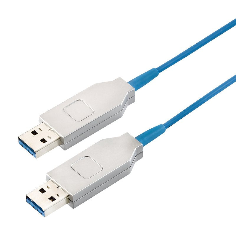 Amplificador Usb De 100m Usb 3.0 Aoc Optico A-M A A-M + Adaptador Hembra-Hembra Azul Aoc Logilink