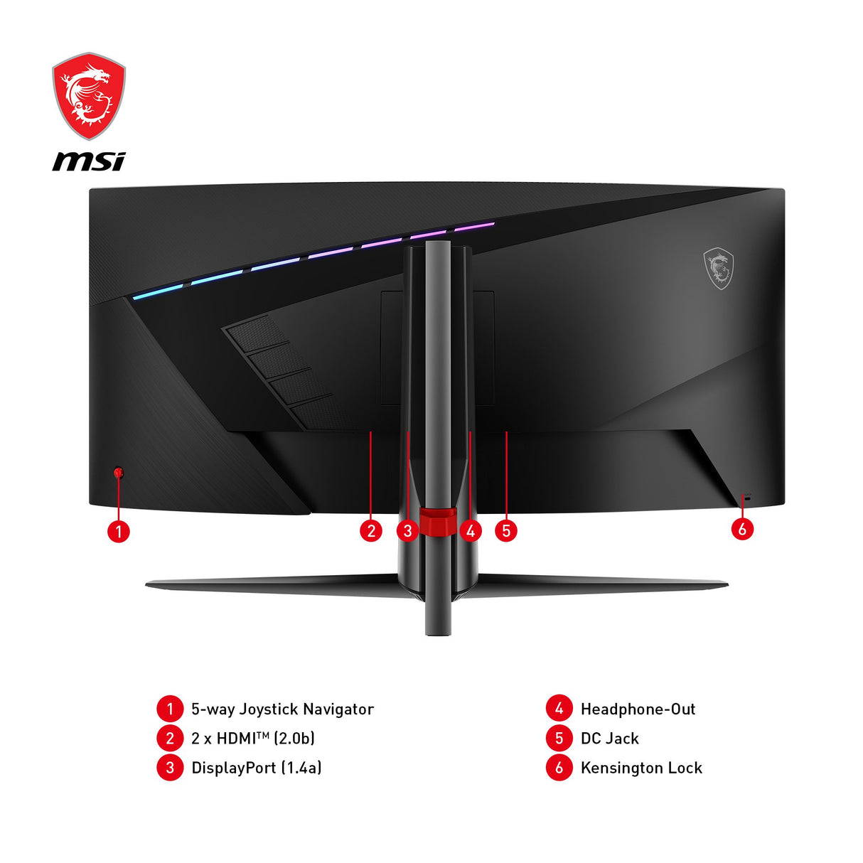 EAN 4711377140805 - MSI MAG 345CQRDE pantalla para PC 86,4 cm (34") 3440 x 1440 Pixeles UltraWide Dual Quad HD Negro imagen 6