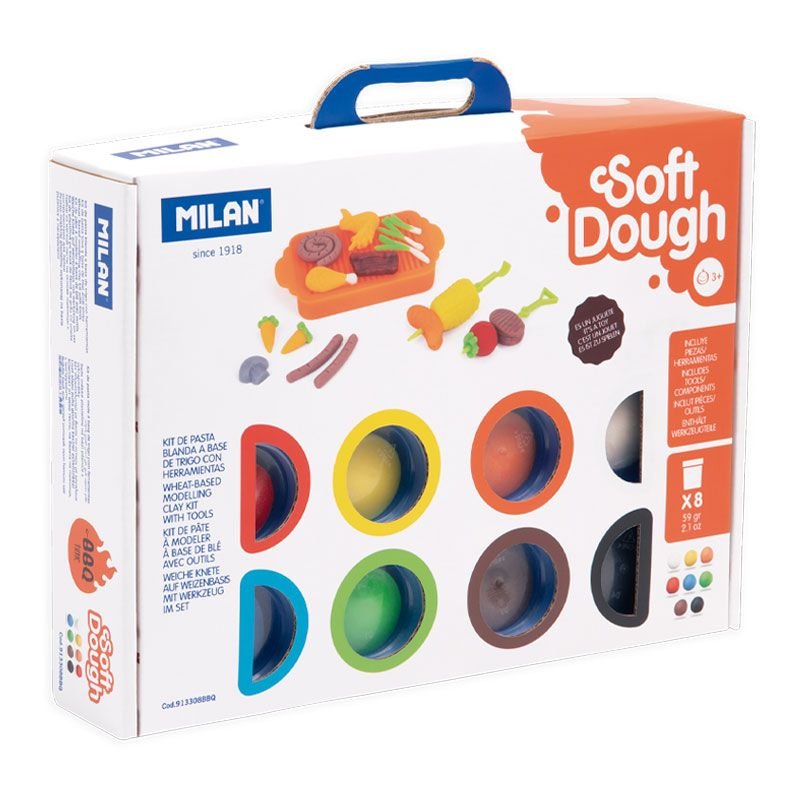 EAN 8411574104629 - Milan 913308BBQ compuesto para cerámica y modelaje Pasta para modelar Negro, Azul, Marrón, Verde, Naranja imagen 2