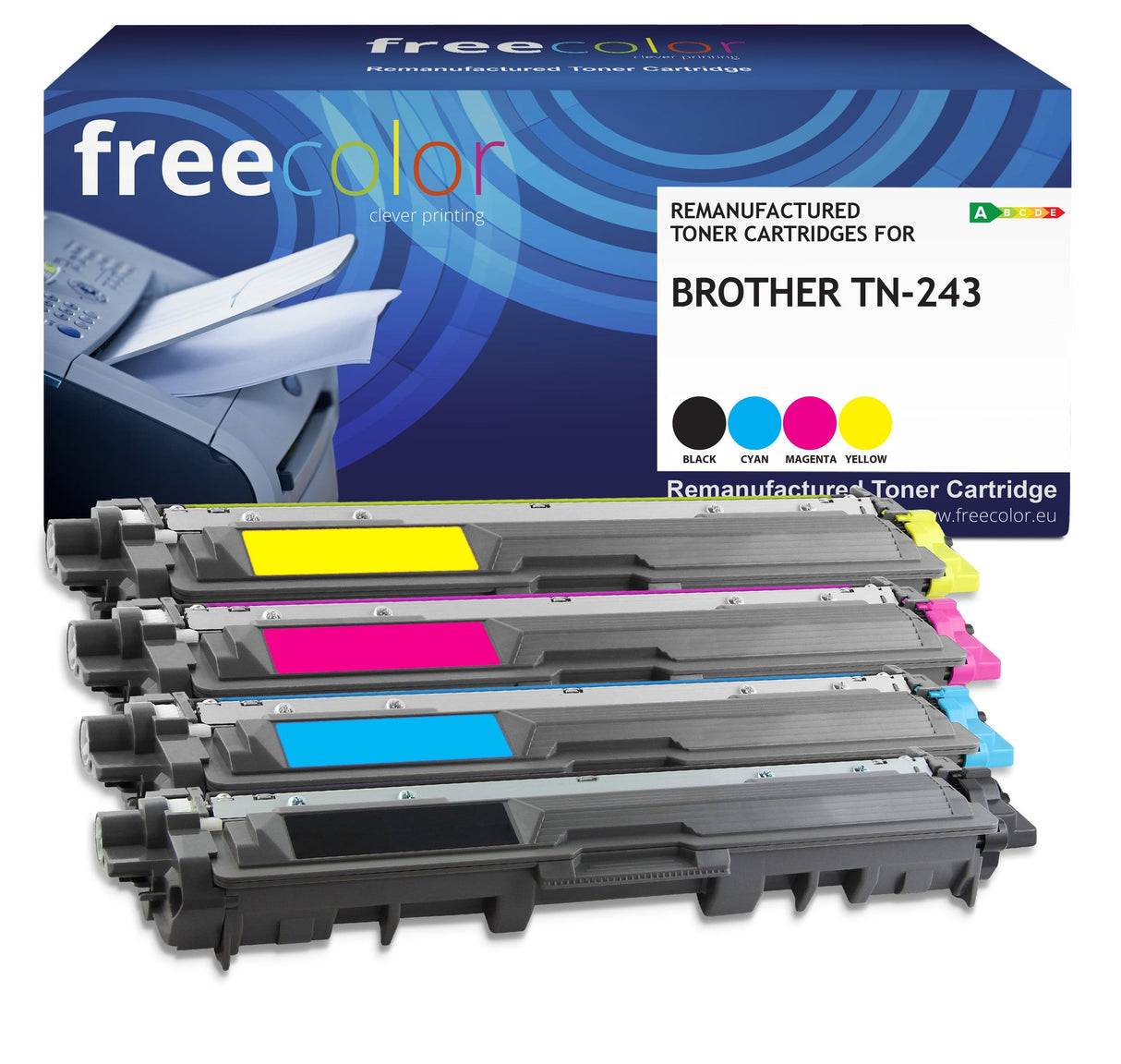 Tóner Freecolor Brother Tn-243 B C M Y Remanufacturado