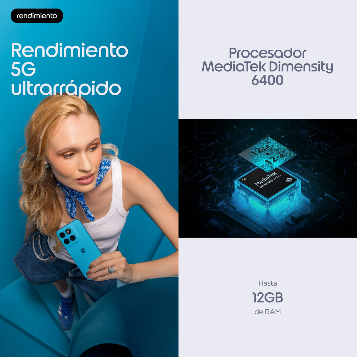 Motorola Moto G87 5g Smartphone Sim Doble Ram 12 Gb / Memoria Interna 256 Gb Microsd Slot Pantalla Oled 6.78" 2772 X 1272 Píxeles (120 Hz) 3 X Cámaras Traseras 200 Mp 8 Mp Front Camera 32 Mp Pantone Blue Atoll