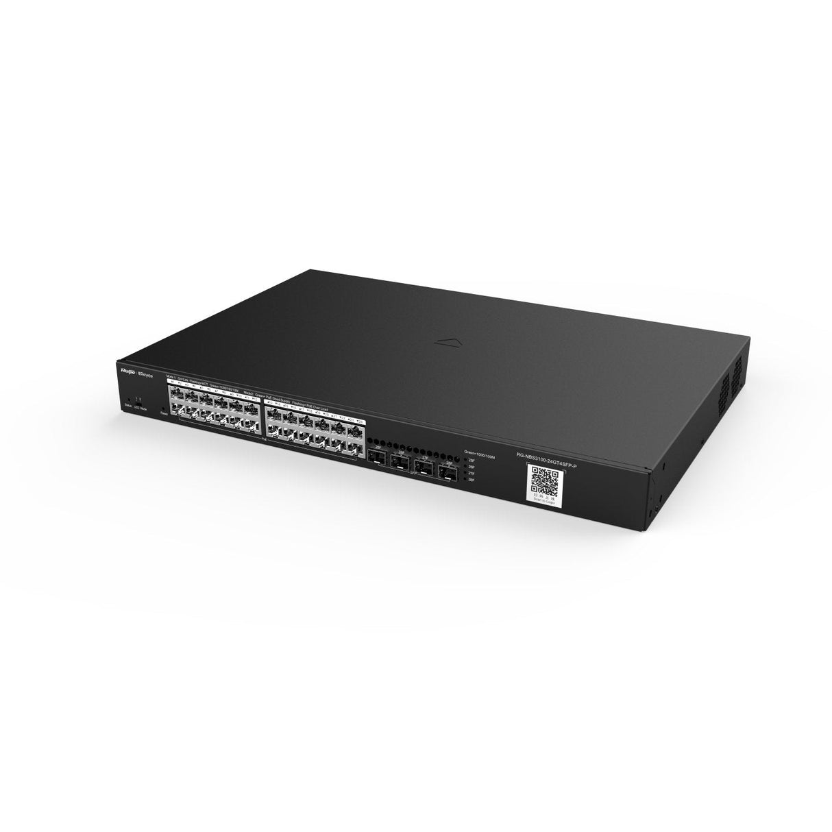 Reyee 24-Port Gigabit L2 Managed Poe Switch, 24 Gigabit Rj45 Poe/Poe+ Ports, 4 Sfp Slots, 370w Poe