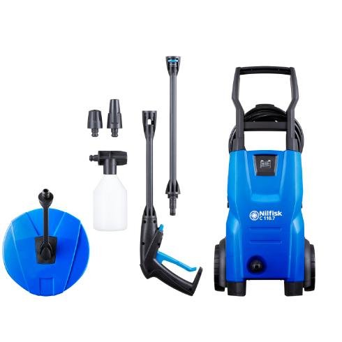 EAN 5715492181353 - Nilfisk 128471000 Limpiadora de alta presión o Hidrolimpiadora Vertical Eléctrico 440 l/h 1400 W Azul, Ne imagen 1