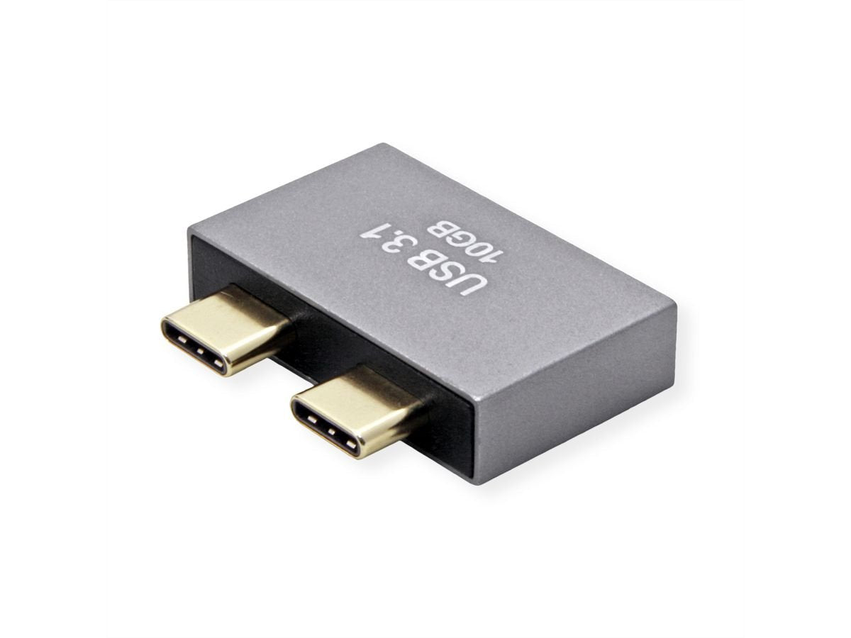 Roline Usb 3.2 Gen 2 Adapter, 2x Usb Typ C - 2x Typ C, St Bu, Silberfarben