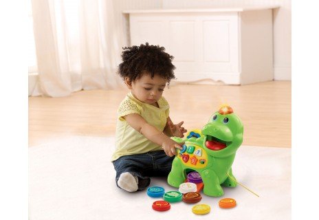 Vtech Fütter-Mich Dino, Aprendiendo Diversión Verde/Amarillo 80-157704