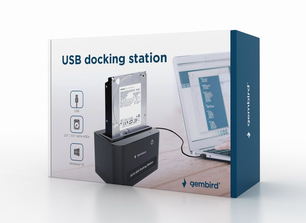 EAN 8716309117302 - Gembird HD32-U2S-5 base de conexión para disco duro USB 2.0 Type-B Negro imagen 4