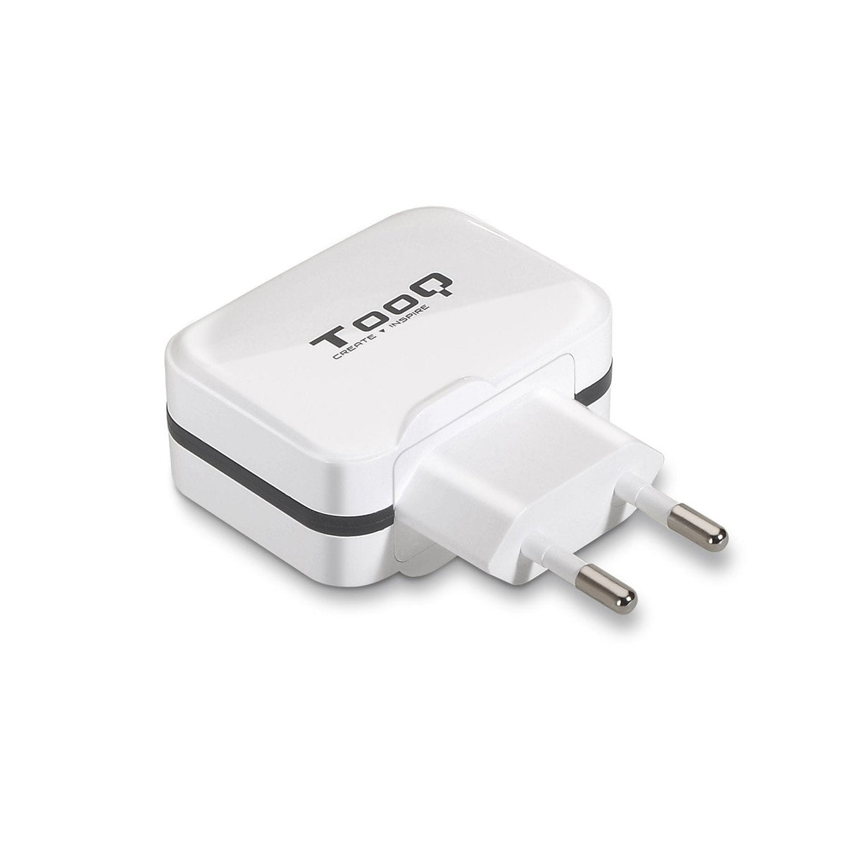 Tooq Cargador De Pared 2x Usb 2.0 - Tecnologia Ai - Blanco