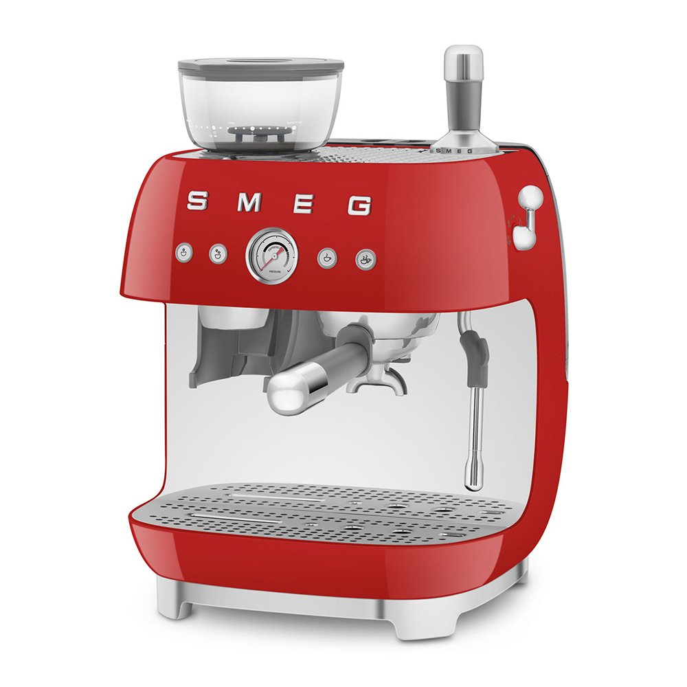 Smeg Egf03rdeu Espressomaschine, Kaffeevollautomat 50s Style, Rojo