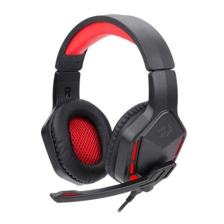 Redragon Themis Auricular Gaming Red Backlight 3.5mm Micrófono Negro