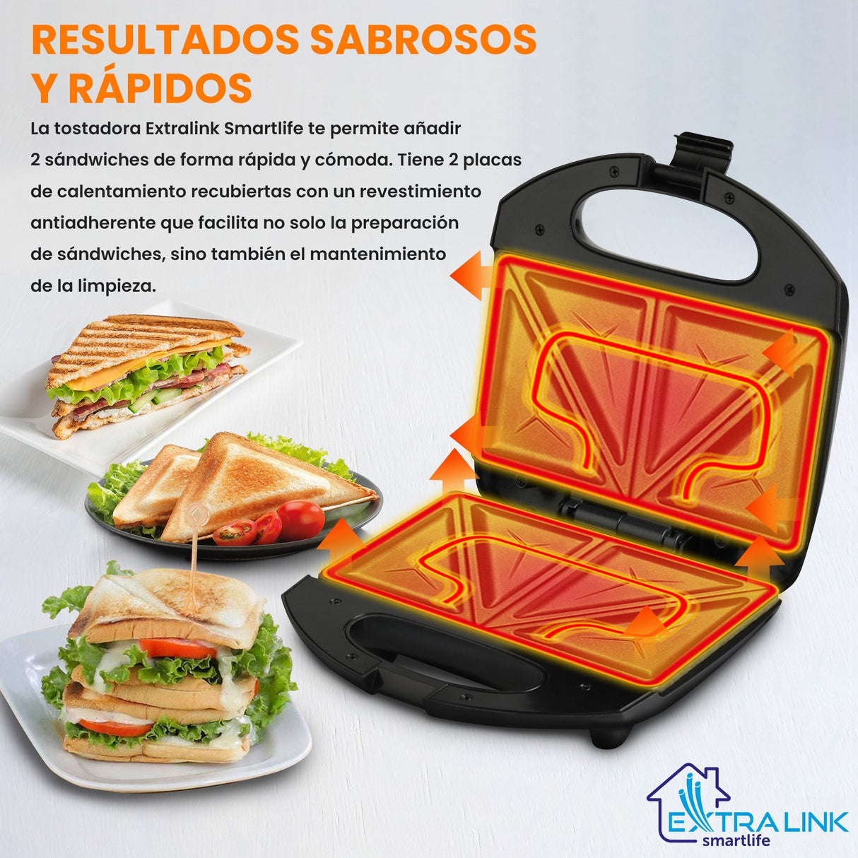 Extralink Smart Life Sandwich Maker Sj-22, 750w