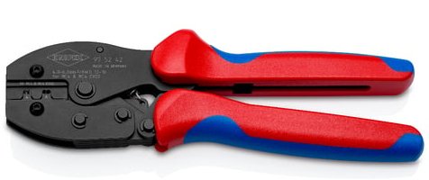 Alicates De Engarzar Knipex Preciforce 97 52 42 Rojo/Azul, Para Conectores Solares Mc4 Y Mc4 Evo 2 97 52 42