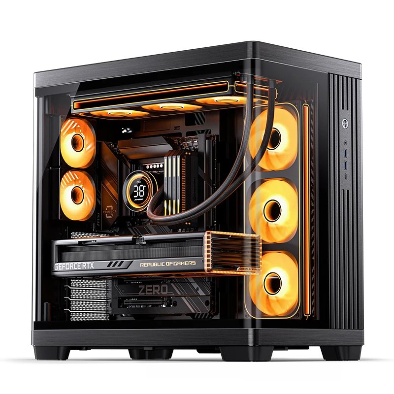 Jonsbo Tk-4 Gehäuse, Midi-Tower, Atx, Tempered Glass - Schwarz