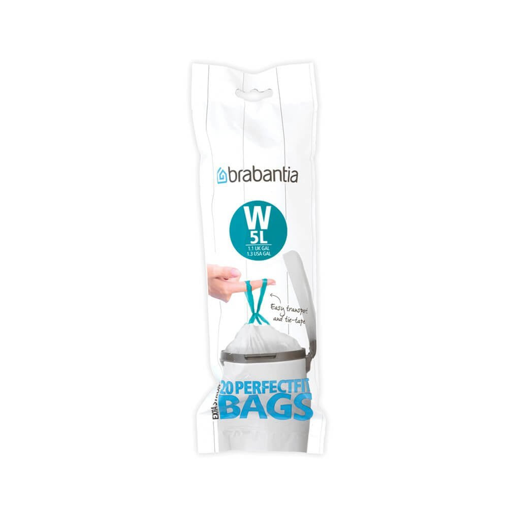 EAN 8710755116681 - Brabantia 116681 bolsa para basura 5 L Blanco 20 pieza(s) imagen 1