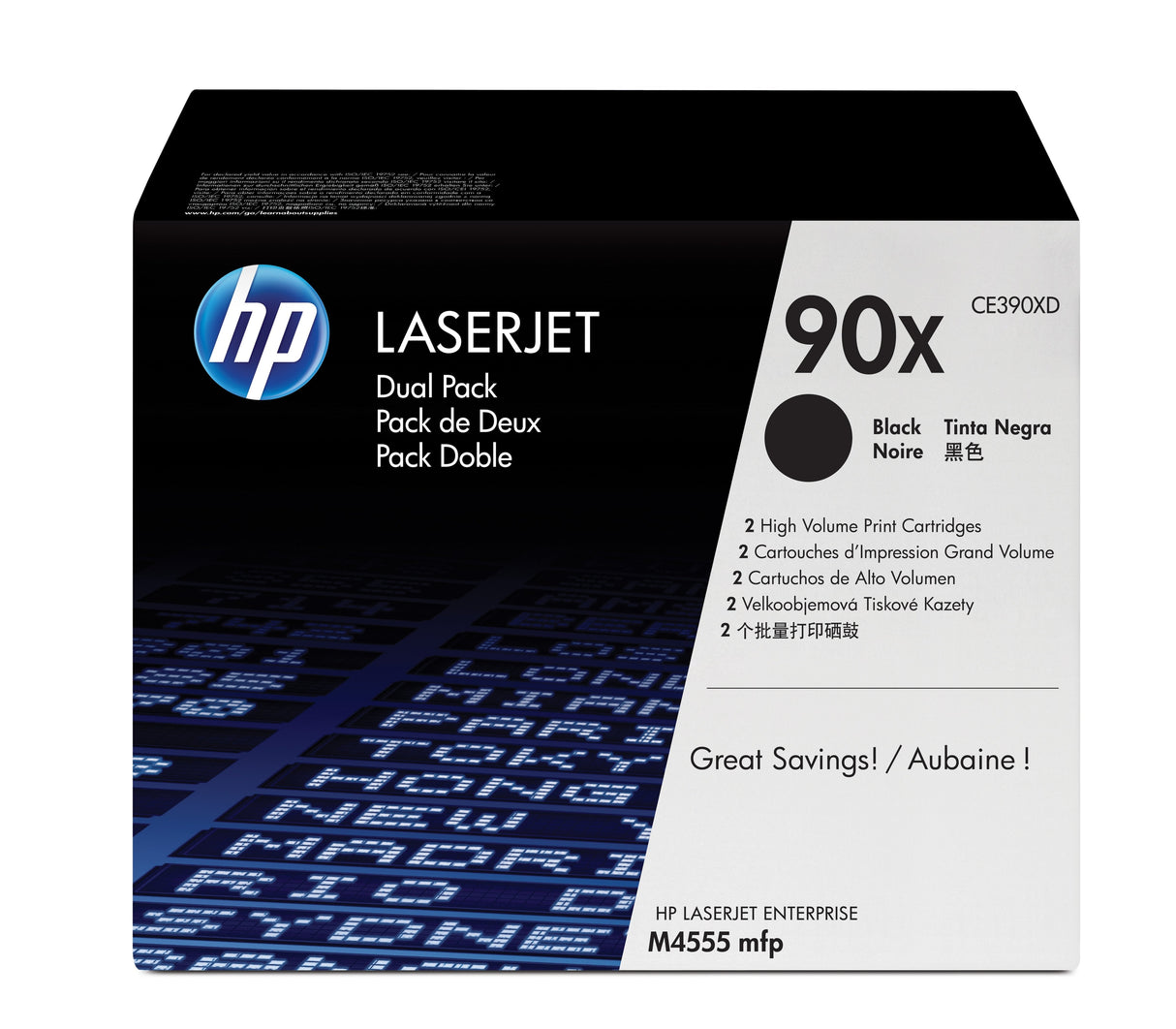 EAN 0886112379650 - HP 90X 2-pack High Yield Black Original LaserJet Toner Cartridges cartucho de tóner 2 pieza(s) imagen 1