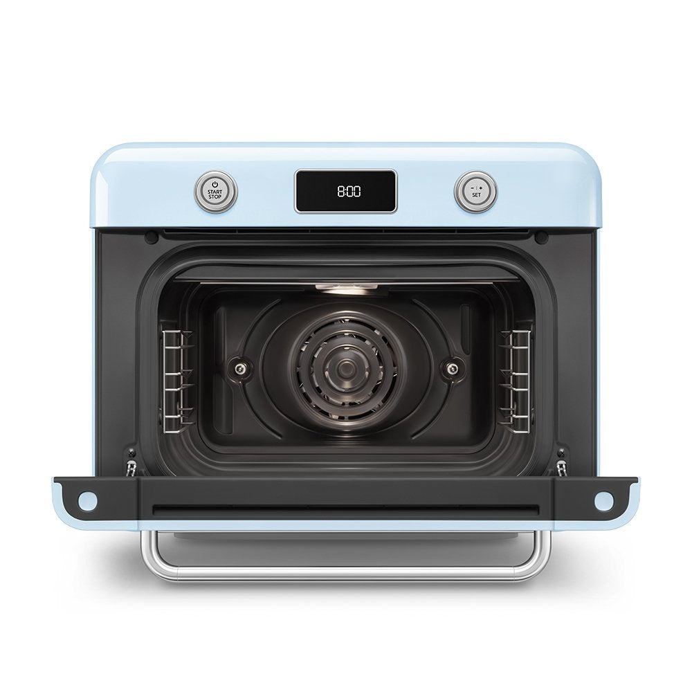 Horno Multifunción De Sobremesa Smeg Estilo Años 50 Con Tecnología Galileo Azul Cof01pbeu