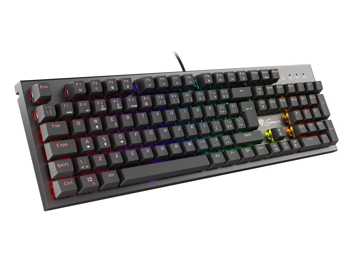Teclado Portugues Gaming Genesis Thor 300 Rgb Mecanico Red Switch