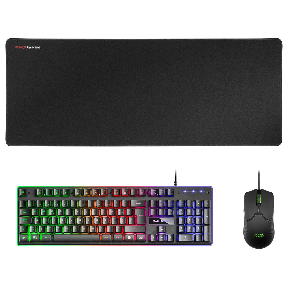 Mars Gaming Combo Mcpx Gaming 3in1 Rgb Black Pt