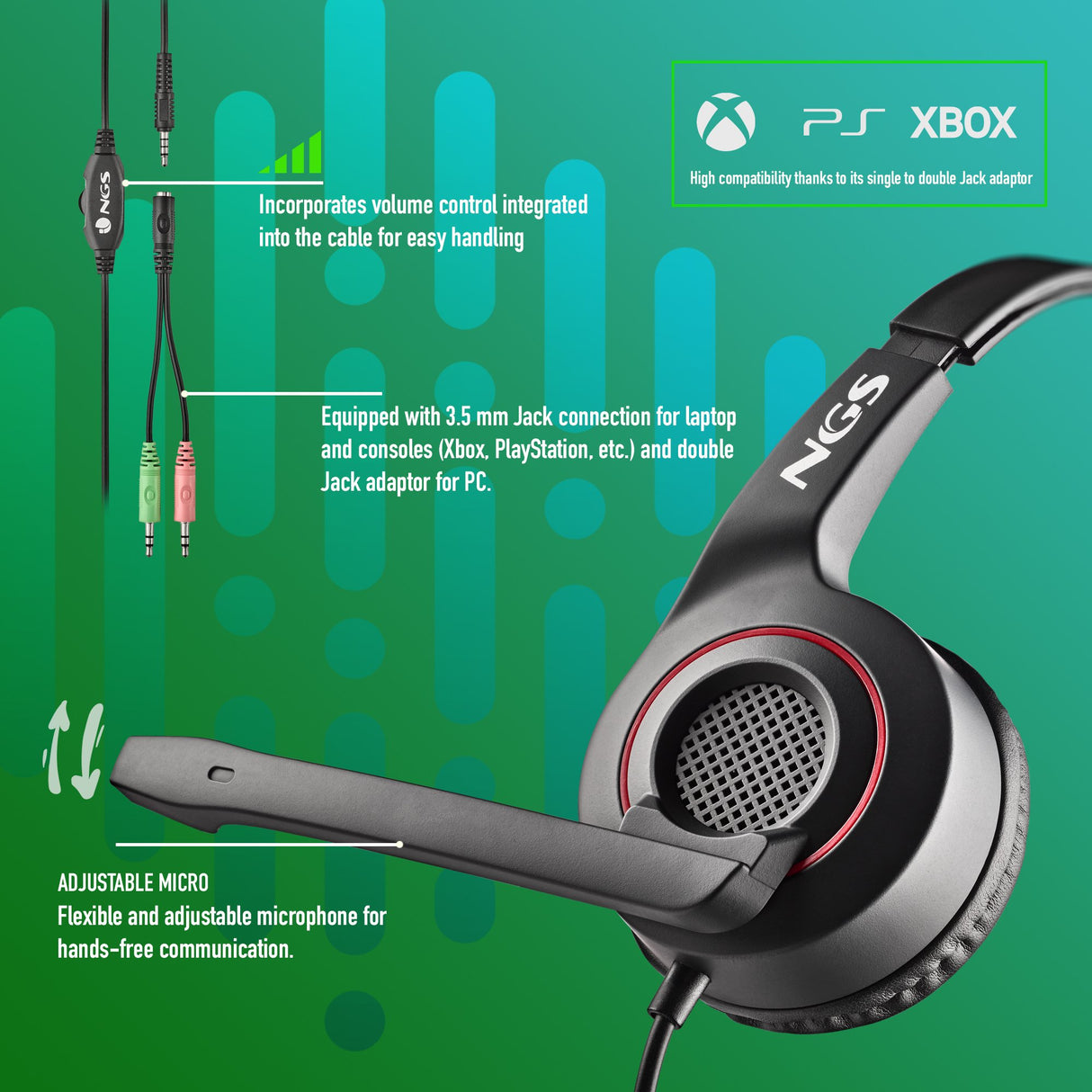 EAN 8435430620931 - NGS MSX 10 PRO Auriculares Alámbrico Diadema Juego Negro imagen 6
