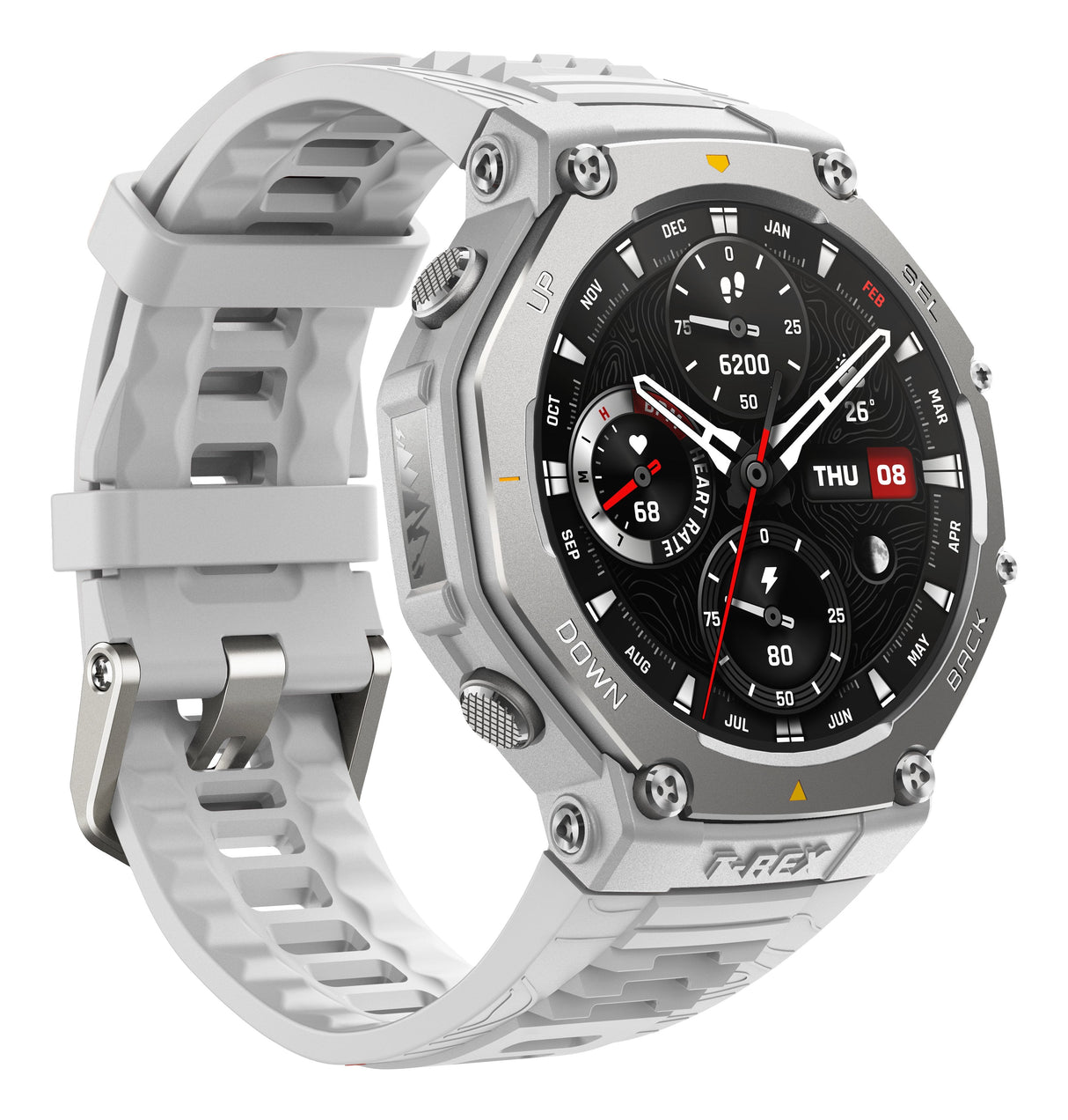 EAN 6970100377804 - Amazfit T-Rex 3 3,81 cm (1.5") AMOLED Digital 480 x 480 Pixeles Pantalla táctil Acero inoxidable GPS (sat imagen 2