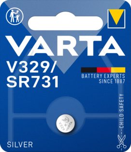 Micro Pila Boton Varta Silver Sr73 - V329 1,55v (Blister 1 Unid) Ø7,9x3,1mm