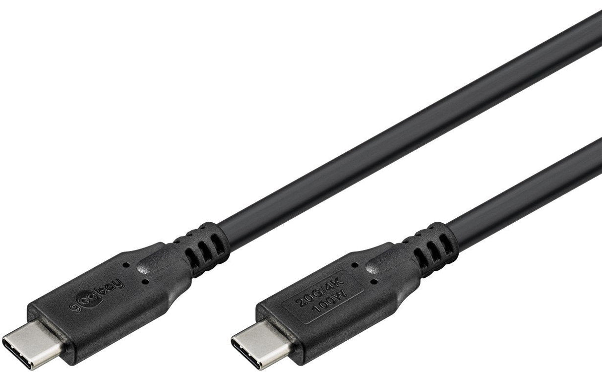 Goobay Lade- Und Synchronisationscable Usb-C (M) Auf Usb-C (M) Usb4 100cm Negro