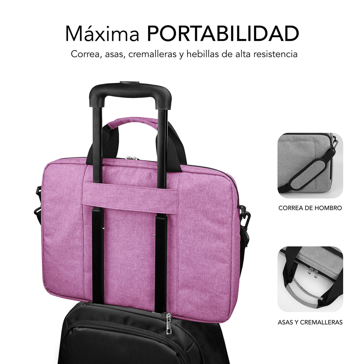 EAN 8436586743420 - SUBBLIM SUBLB-4APLB12 maletines para portátil 39,6 cm (15.6") Maletín Toploader Azul imagen 5