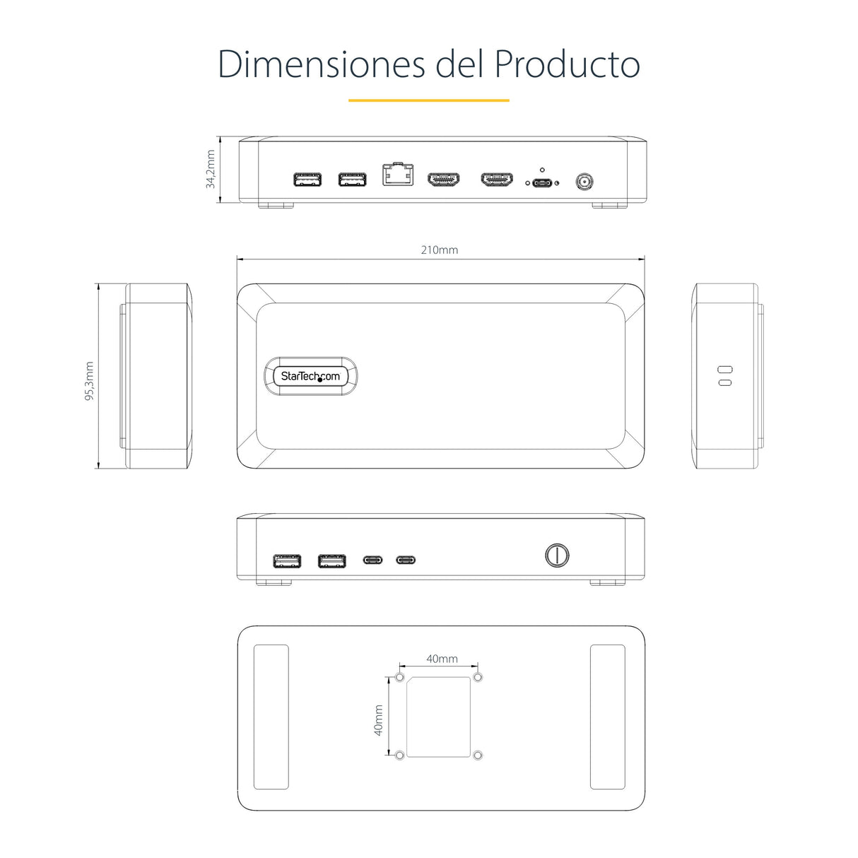 EAN 0065030902878 - StarTech.com 155UE-USB4-DOCK base para portátil y replicador de puertos Alámbrico Plata imagen 19