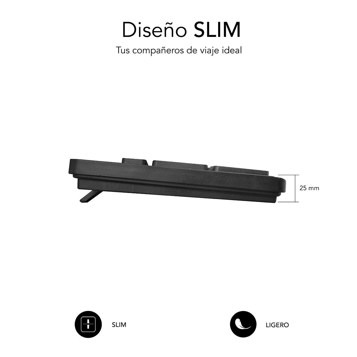 EAN 8436586742386 - SUBBLIM SUBKBC-0SSK50 teclado Universal QWERTY Español Negro imagen 3
