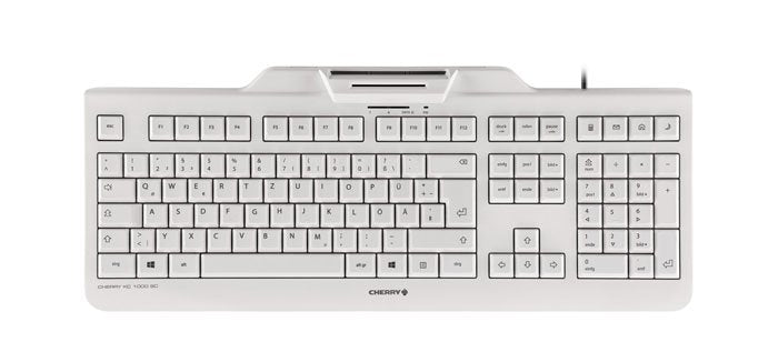 Cherry Tas Kc 1000 Sc Corded Gb-Layout Blanco Gris Smartcard