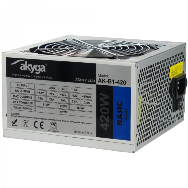 EAN 5901720130310 - Akyga AK-B1-420 unidad de fuente de alimentación 420 W 20+4 pin ATX ATX Gris imagen 1