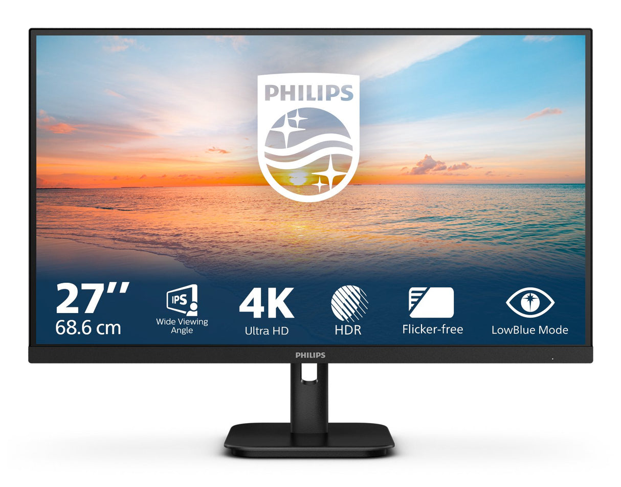 EAN 8712581805715 - Philips 27E1N1800A/00 pantalla para PC 68,6 cm (27") 3840 x 2160 Pixeles 4K Ultra HD LED Negro imagen 1