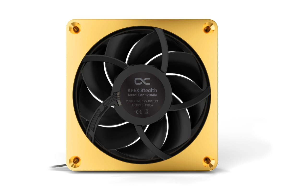 Alphacool Apex Mealth Metall Ventilador 120 Mm, 2.000 U/Min - Gold