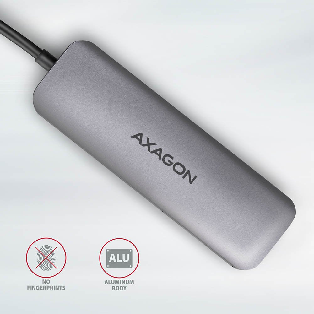 EAN 8595247906175 - Axagon HMC-5 base para portátil y replicador de puertos Alámbrico USB 3.2 Gen 1 (3.1 Gen 1) Type-C Gris imagen 8