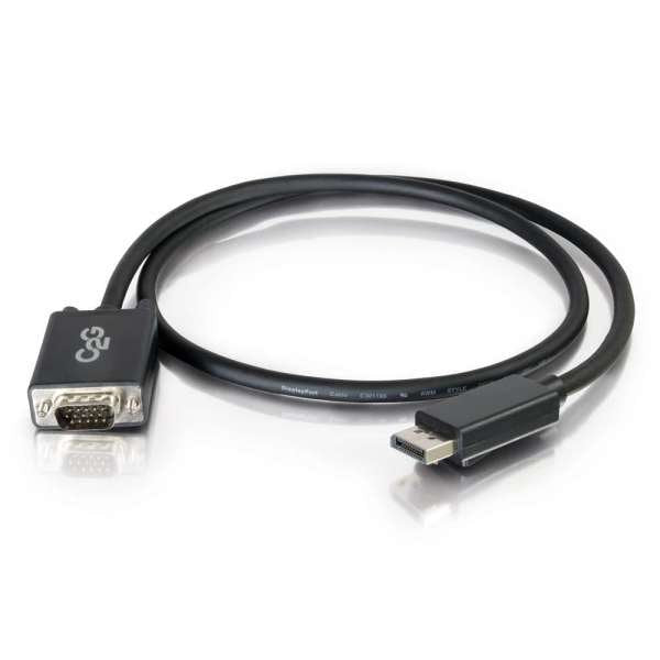 C2g 1m Displayport To Vga Adapter Cable Dp To Vga Black Cable Displayport Displayport (M) A Hd-15 (Vga) (M) 1 M Negro