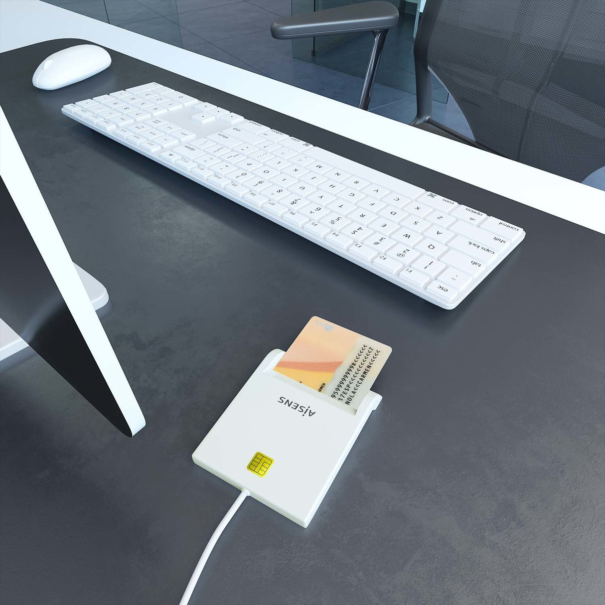 EAN 8436574709322 - AISENS ASCR-SN07-W lector de tarjeta inteligente Interior USB USB 2.0 imagen 4