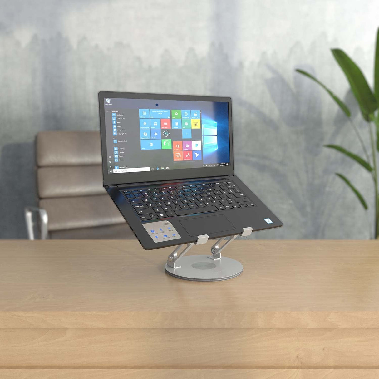 Aisens Soporte De Sobremesa Giratorio Ajustable Para Portatil / Tablet 7-13, Plata