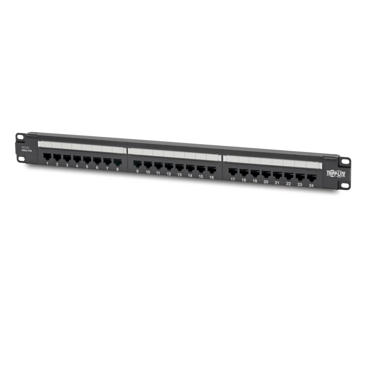 Eaton Tripp Lite Cat6 24-Port Patch Panel Poe+ Compliant 110/Krone 568a/B Rj45 Ethernet 1u Rack-Mount Taa