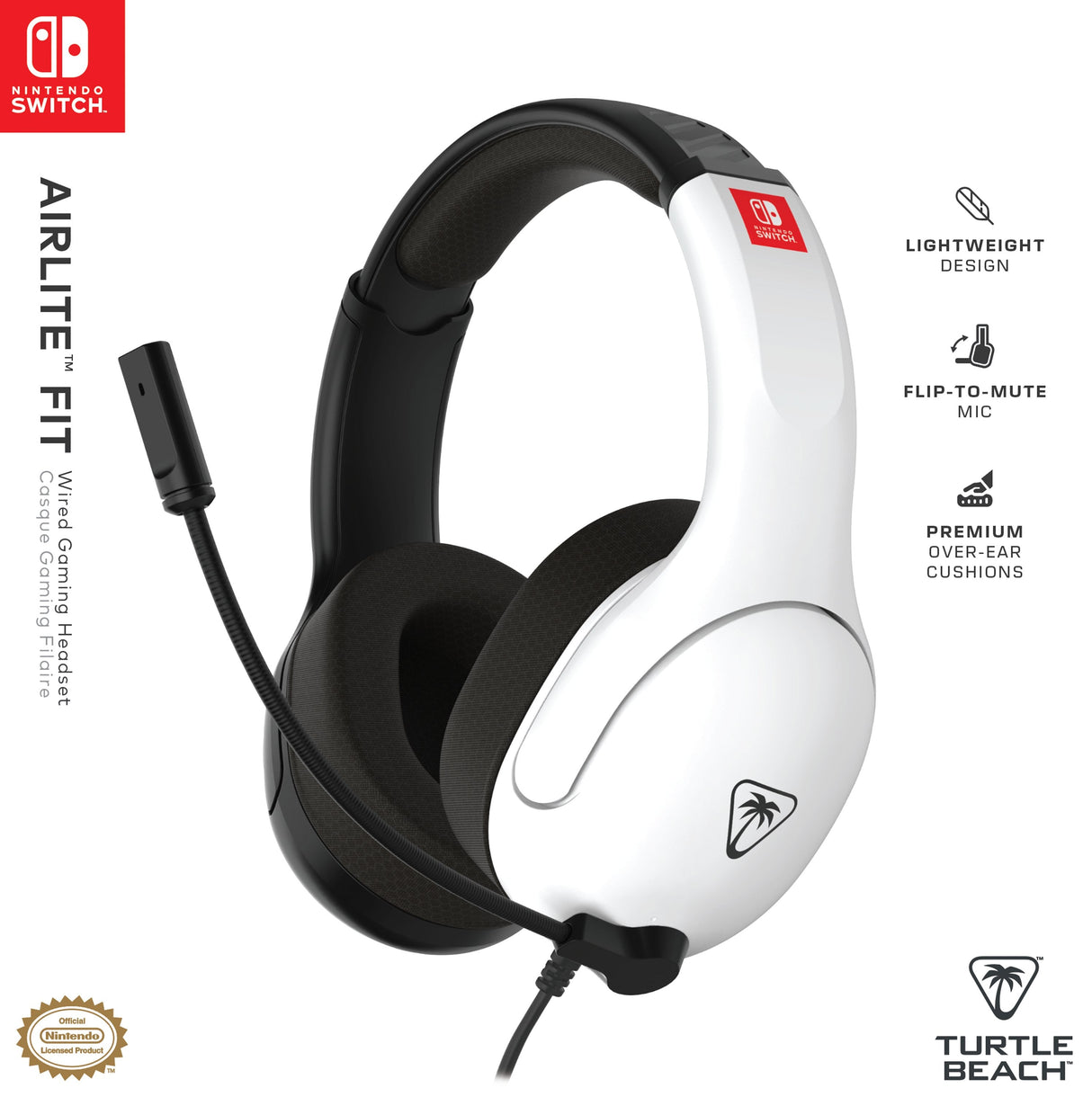 Auriculares Turtle Beach Airlite Fit Juego Negro, Blanco