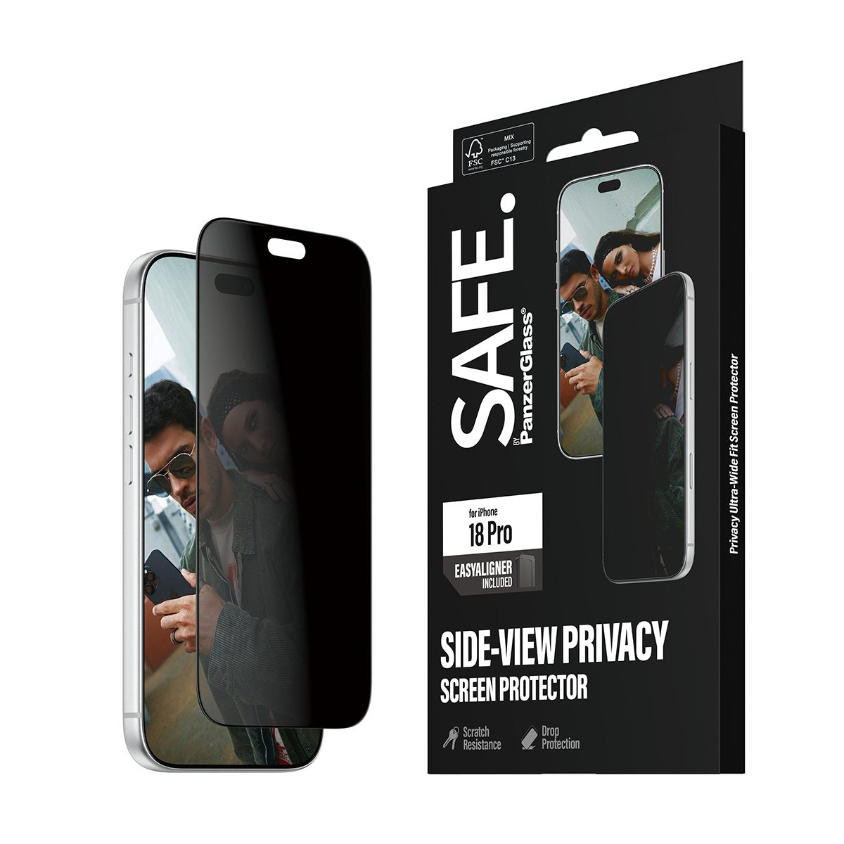 Panzerglass Safe. Privacy Screen Protector Iphone 18 Pro
