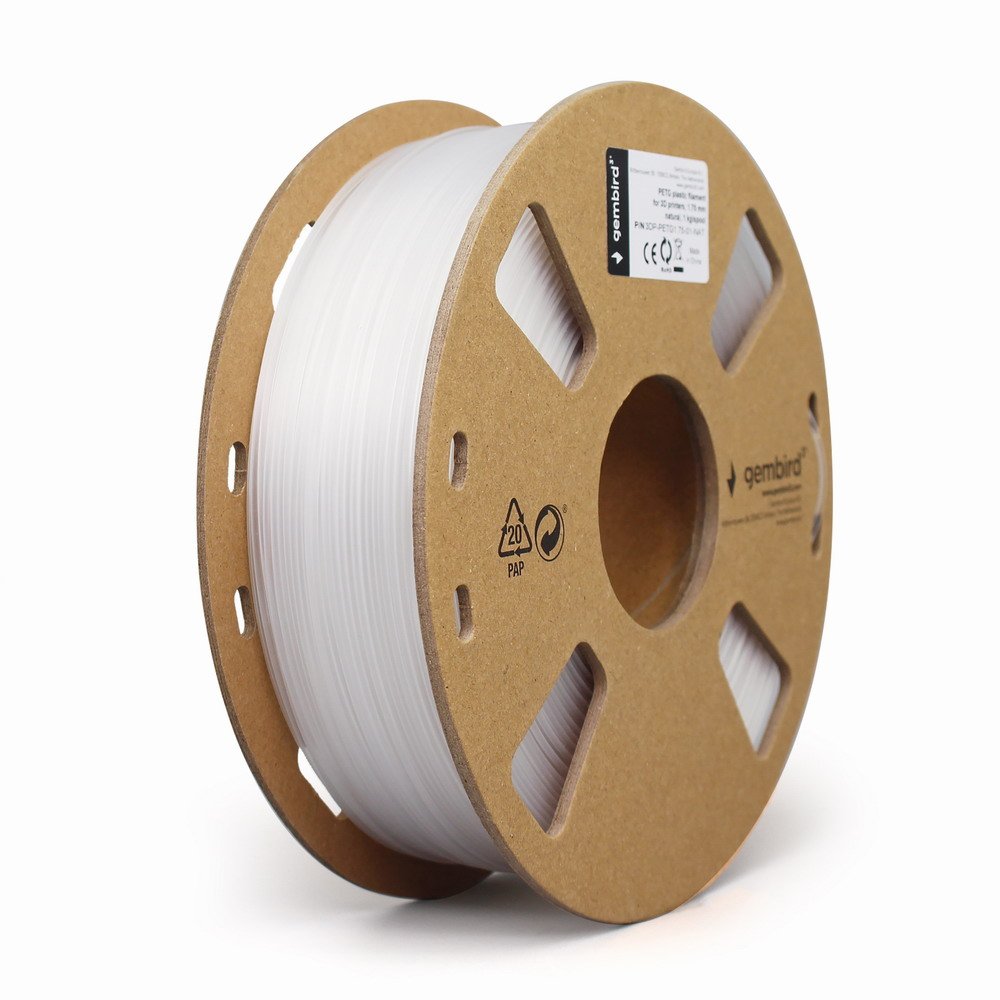 EAN 8716309090773 - Gembird 3DP-PETG1.75-01-W material de impresión 3d Polietileno tereftalato glico (PETG) Blanco 1,45 kg imagen 2
