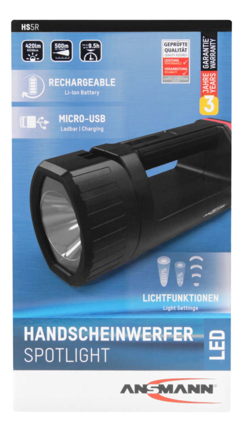 Ansmann Linterna De Mano Led Hs5r
