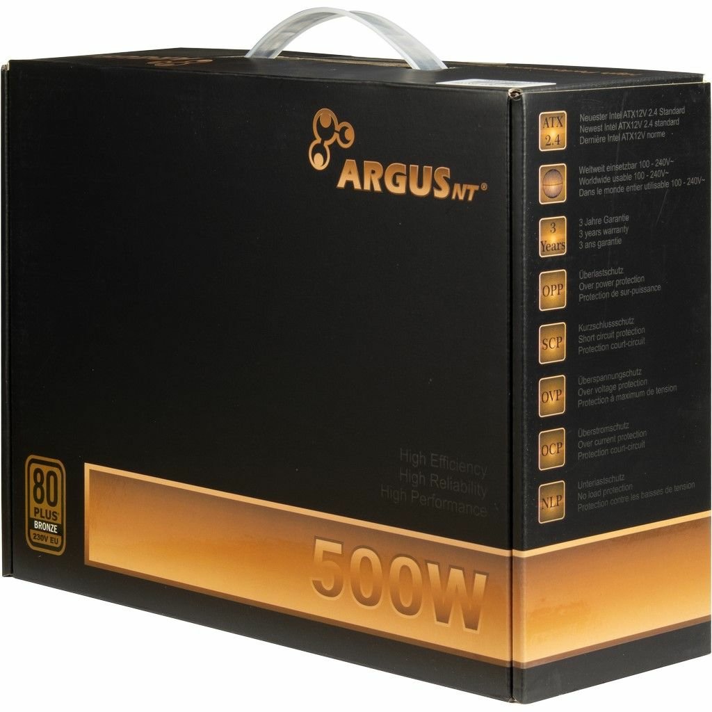 EAN 4260455645249 - Inter-Tech ArgusNT BPS-500 unidad de fuente de alimentación 500 W 20+4 pin ATX ATX Negro imagen 5