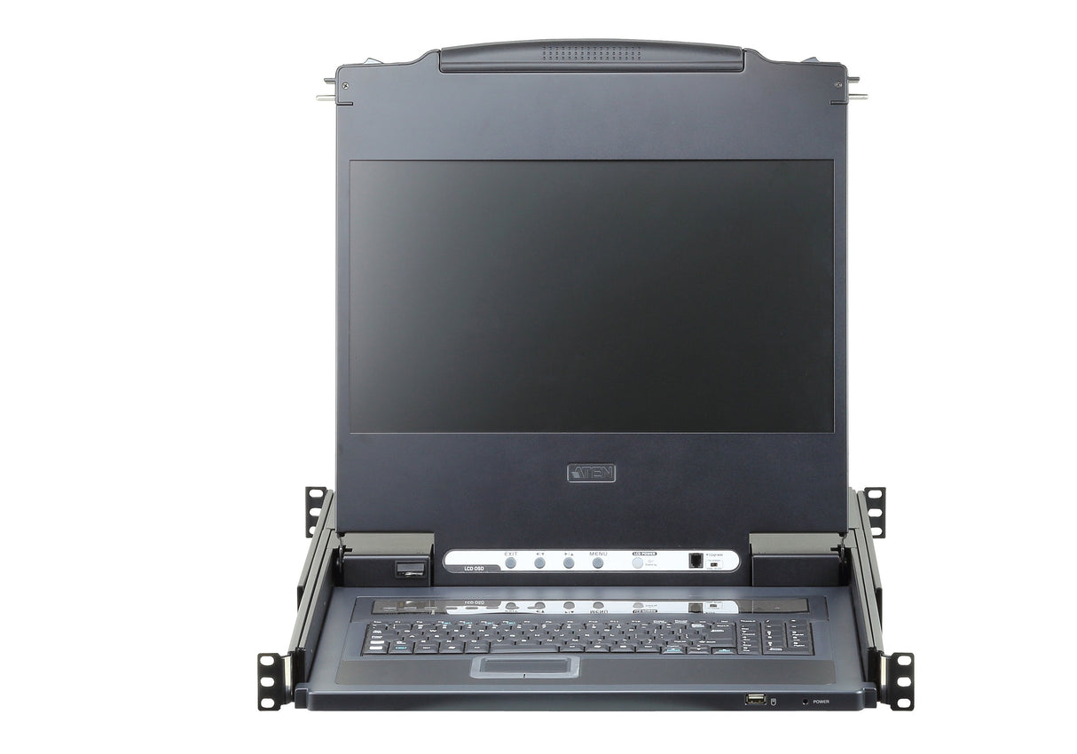 EAN 4710469345951 - ATEN CL6708MW consola de rack 43,9 cm (17.3") 1920 x 1080 Pixeles Metal, Plástico Negro 1U imagen 2