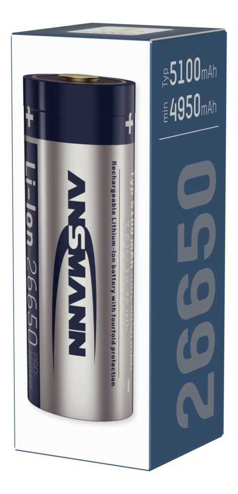 Ansmann Li-Ion 26650 5100mah 3,6v Toma Micro-Usb 1307-0012