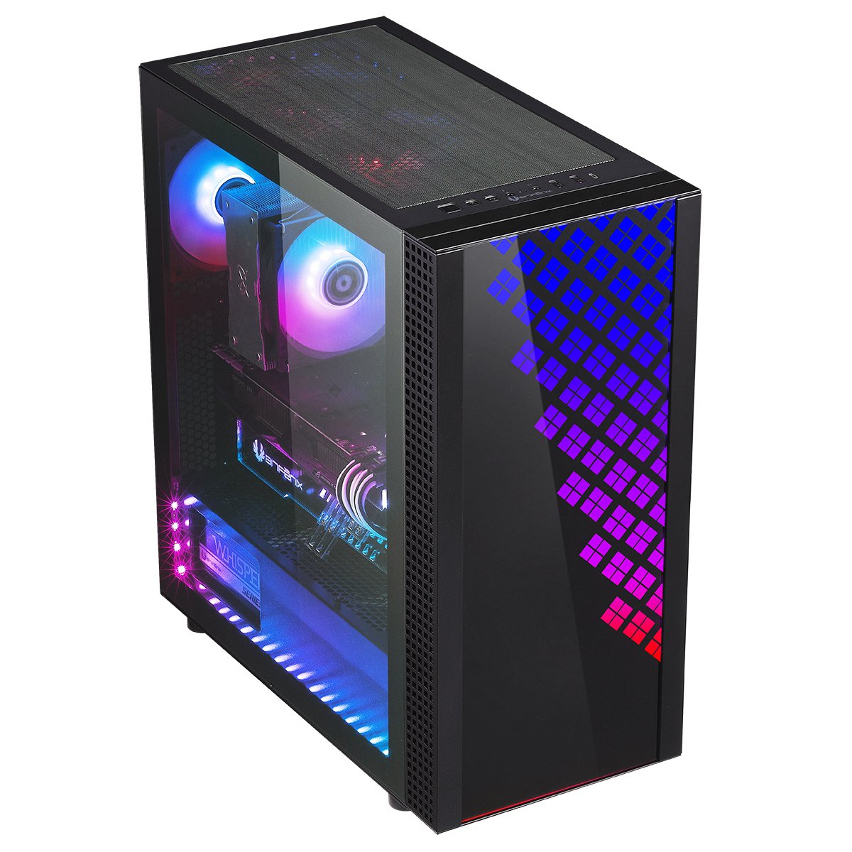 Caja Pc Bitfenix E-Atx Dawn Rgb Tempered Glass Black