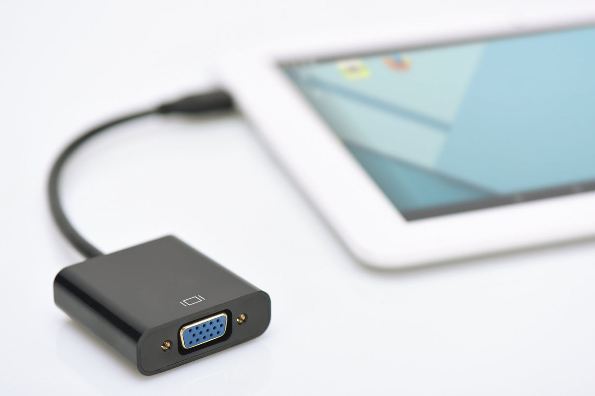EAN 4016032368014 - Digitus DA-70460 adaptador de cable de vídeo HDMI tipo D (Micro) VGA (D-Sub) Negro imagen 2