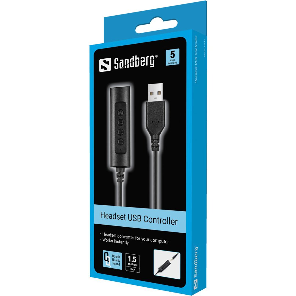 Sandberg 134-17 Adaptador Usb -> Conector De 3,5 Mm Con Control De Cable