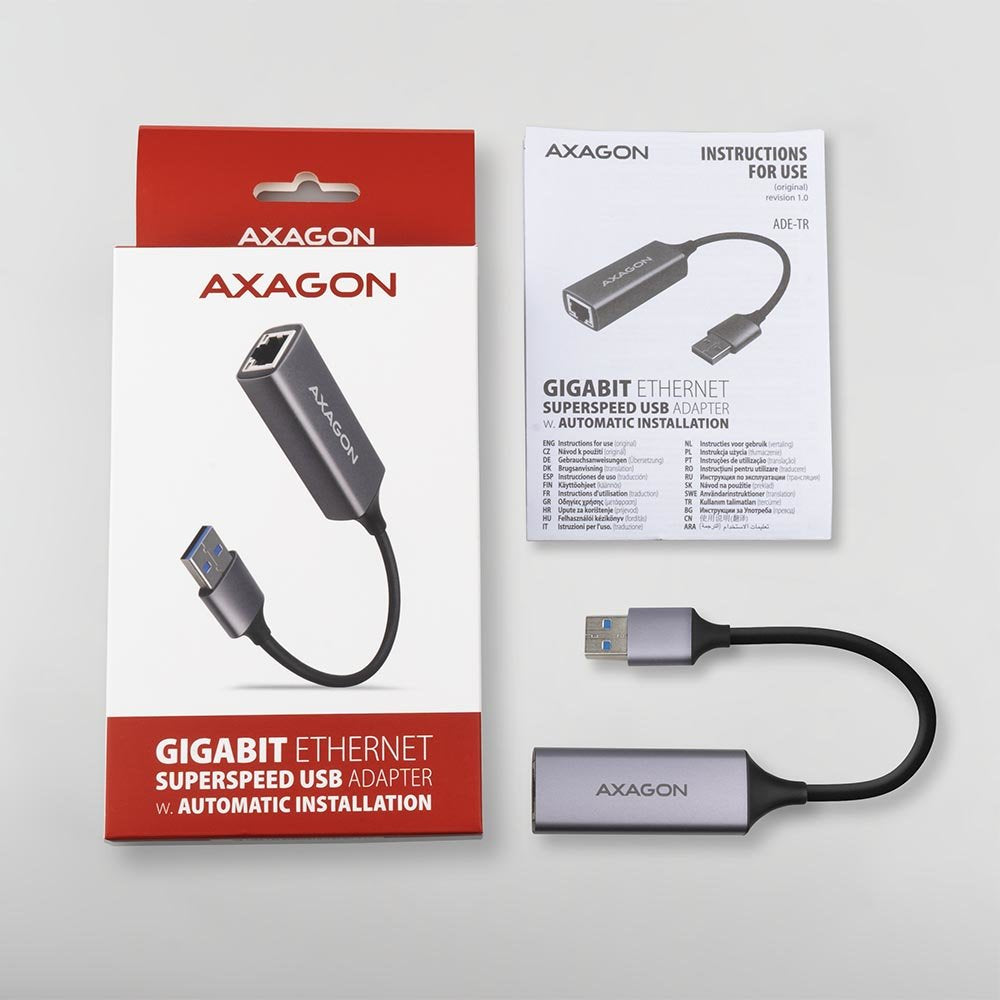 Axagon Adaptador Ade-Src Gigabit Ethernet 10/100/1000 - Usb 3.1 Tipo-C