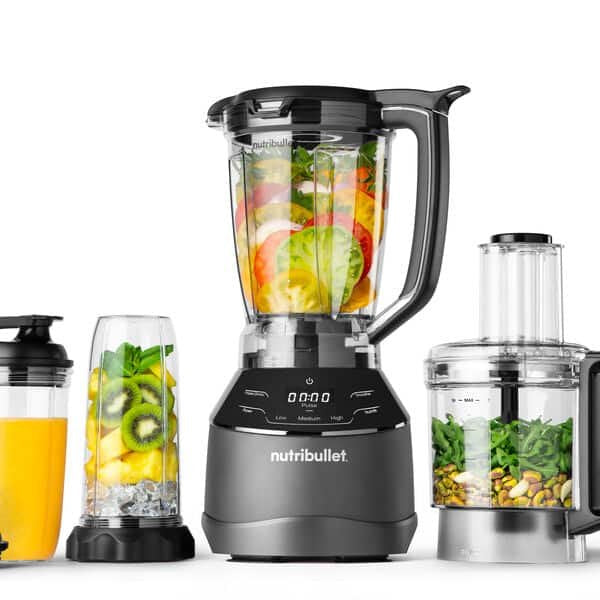Mixer De Pie De Preparación Triple Nutribullet Nbf580b Grey Dark Grey, 1,500 Vatios, 1.8 Litros Y Procesador De Alimentos 1.6 Litros 0c22300117