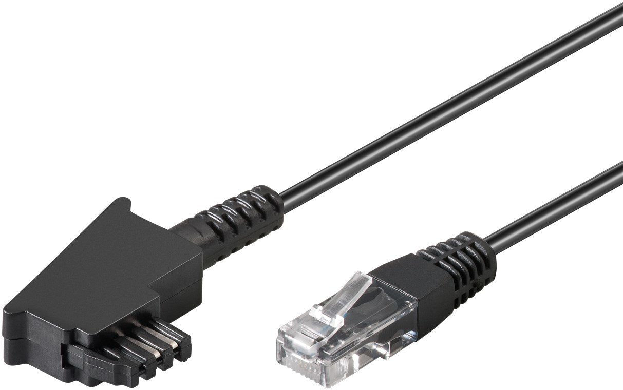 Goobay 51233 Cable Telefónico 3 M Negro